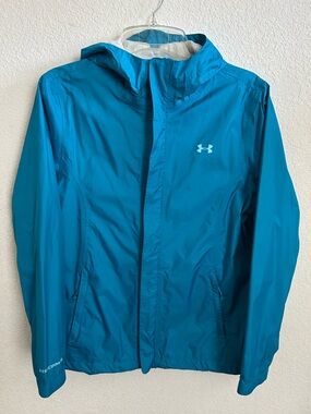 Under Armour Teal Blue Windbreaker Jacket (L)